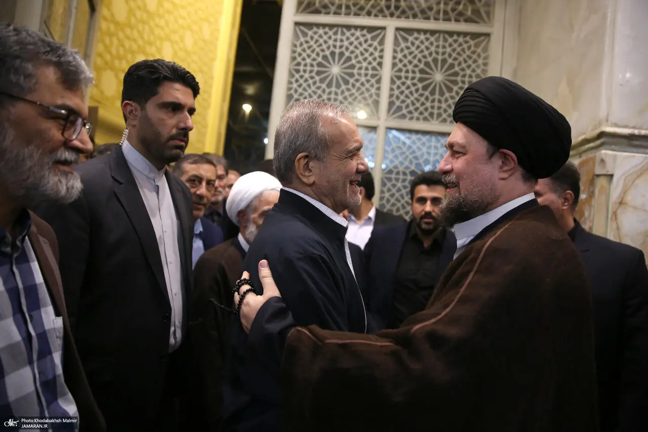 عکس جدید از دختر پزشکیان در یک مراسم/ خوش آمدگویی سیدحسن خمینی به رئیس جمهور