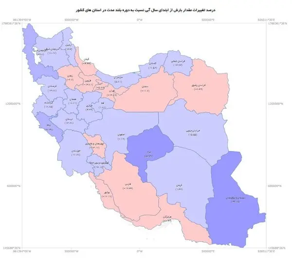 حسابرسی یک  سال باران در ایران