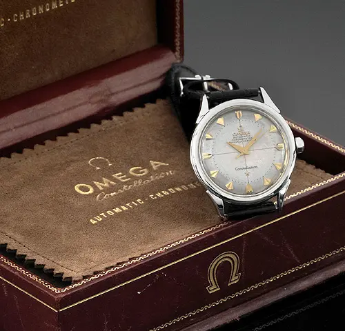 ساعت-مچی-امگا-کانسلیشن-Omega-Constellation-بند-چرمی