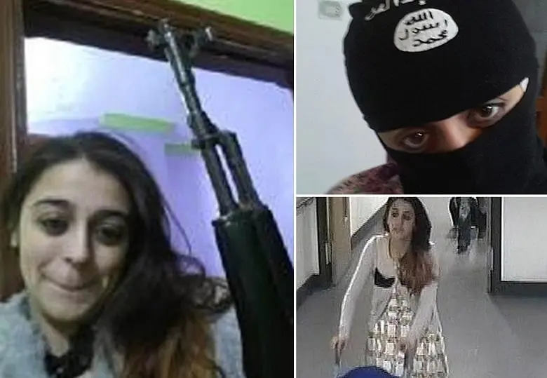 تارینا شکیل زن داعشی مدل شده است.
