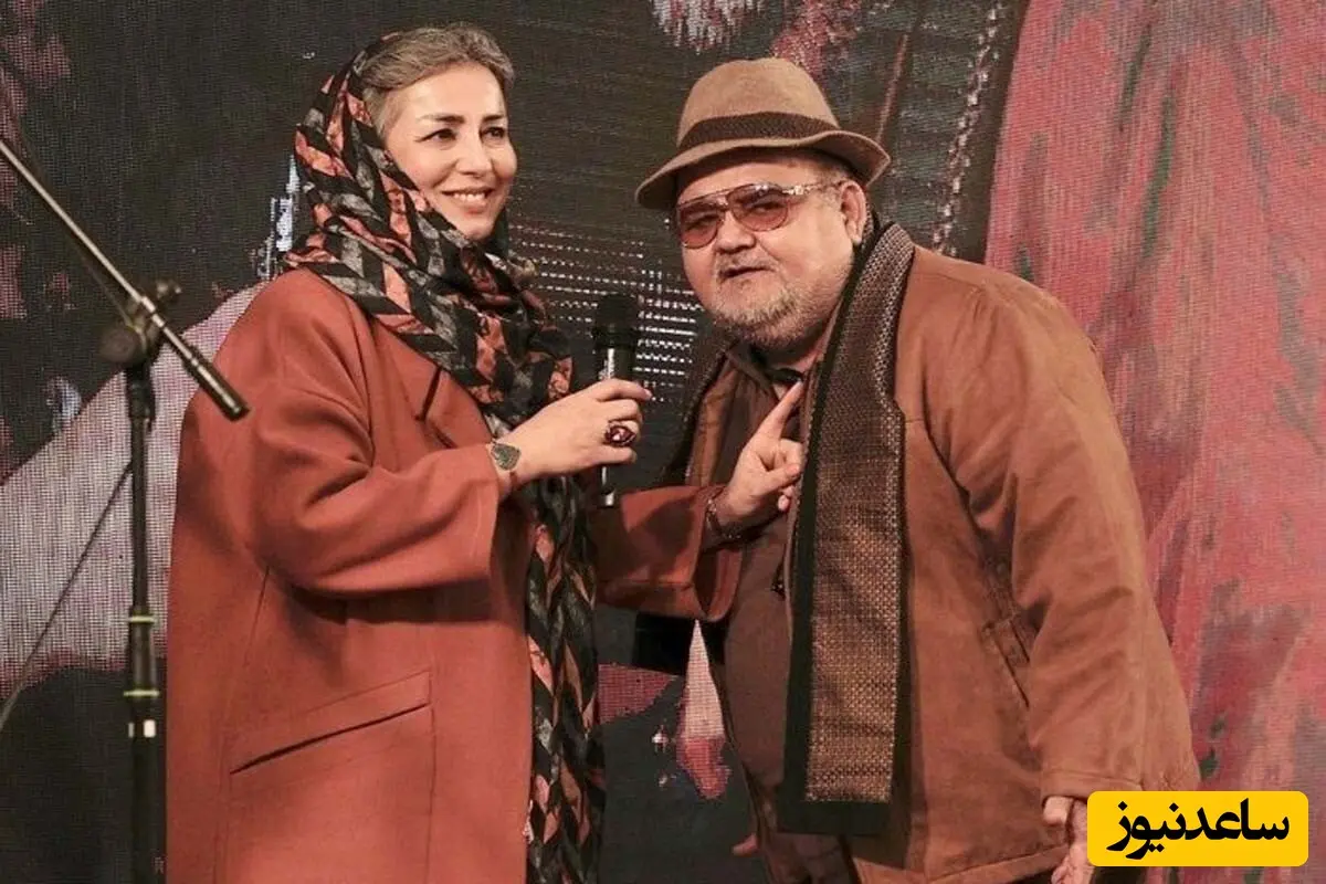 اکبر عبدی و همسرش