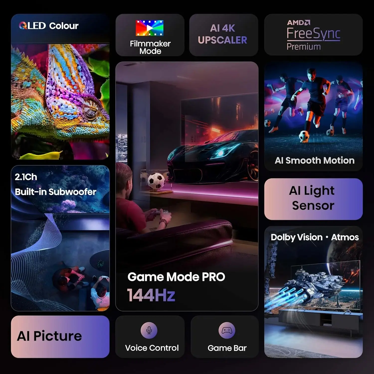 مشخصات تلویزیونهای سری E7Q Pro QLED هایسنس
