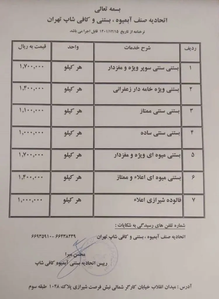 بستنی چقدر گران شد؟ | ۱۰ سال قبل می توانستید با این پول ۱۷ کیلو بستنی سنتی بخرید! | جدول قیمت جدید انواع بستنی را ببینید