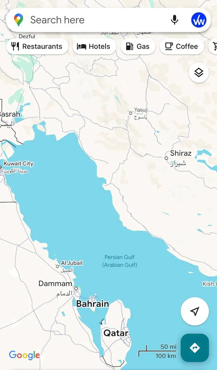 نقشه گوگل امروز