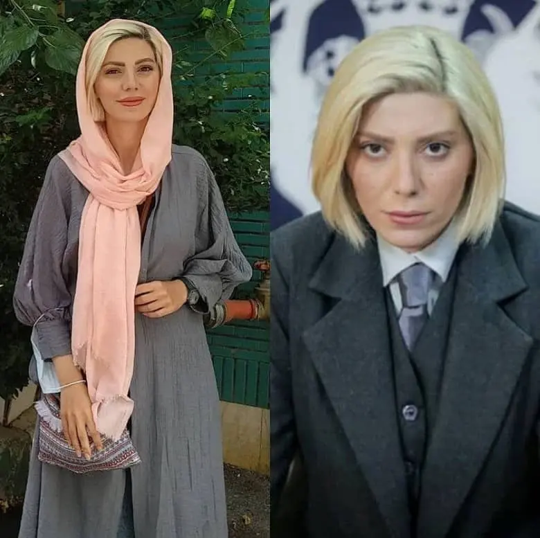 بیاینا محمودی با موی واقعی خود در سریال گاندو حاضر شده بود.