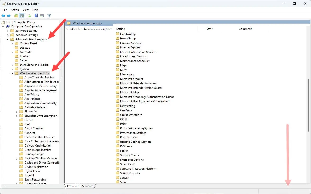 محیط ابزار Group Policy Editor در ویندوز ۱۱