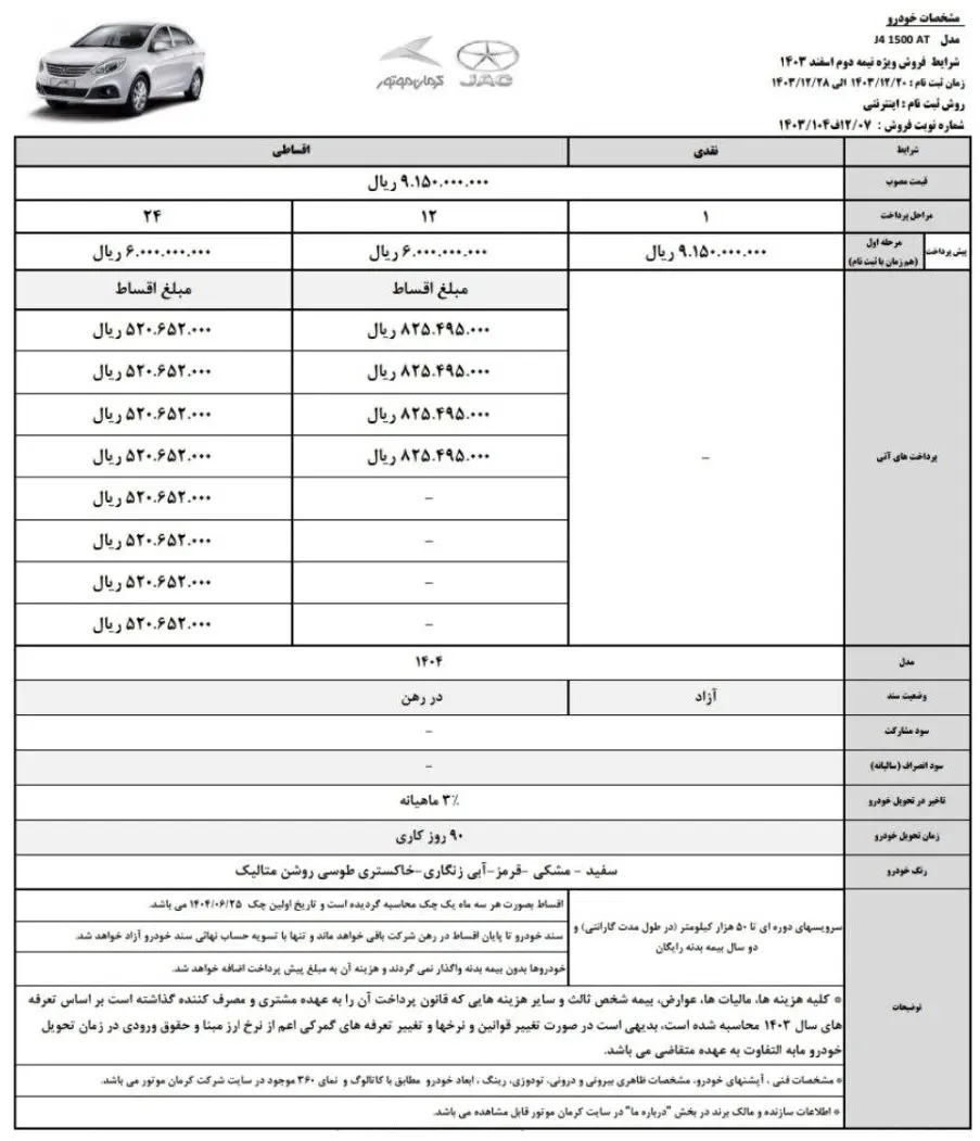 بخشنامه فروش عیدانه محصولات کرمان موتور