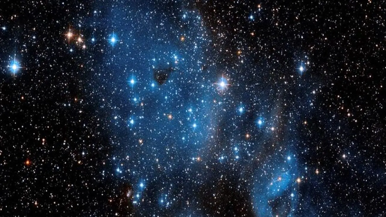 تصویر هابل از یک خوشه ستاره‌ای باز در کهکشان همسایه