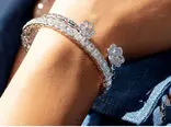 بهترین گزینه برای خانم های شیک پوش / دستبند طلا با سنگ الماس