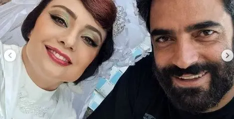 یکتا ناصر با لباس عروس در کنار منوچهر هادی + عکس