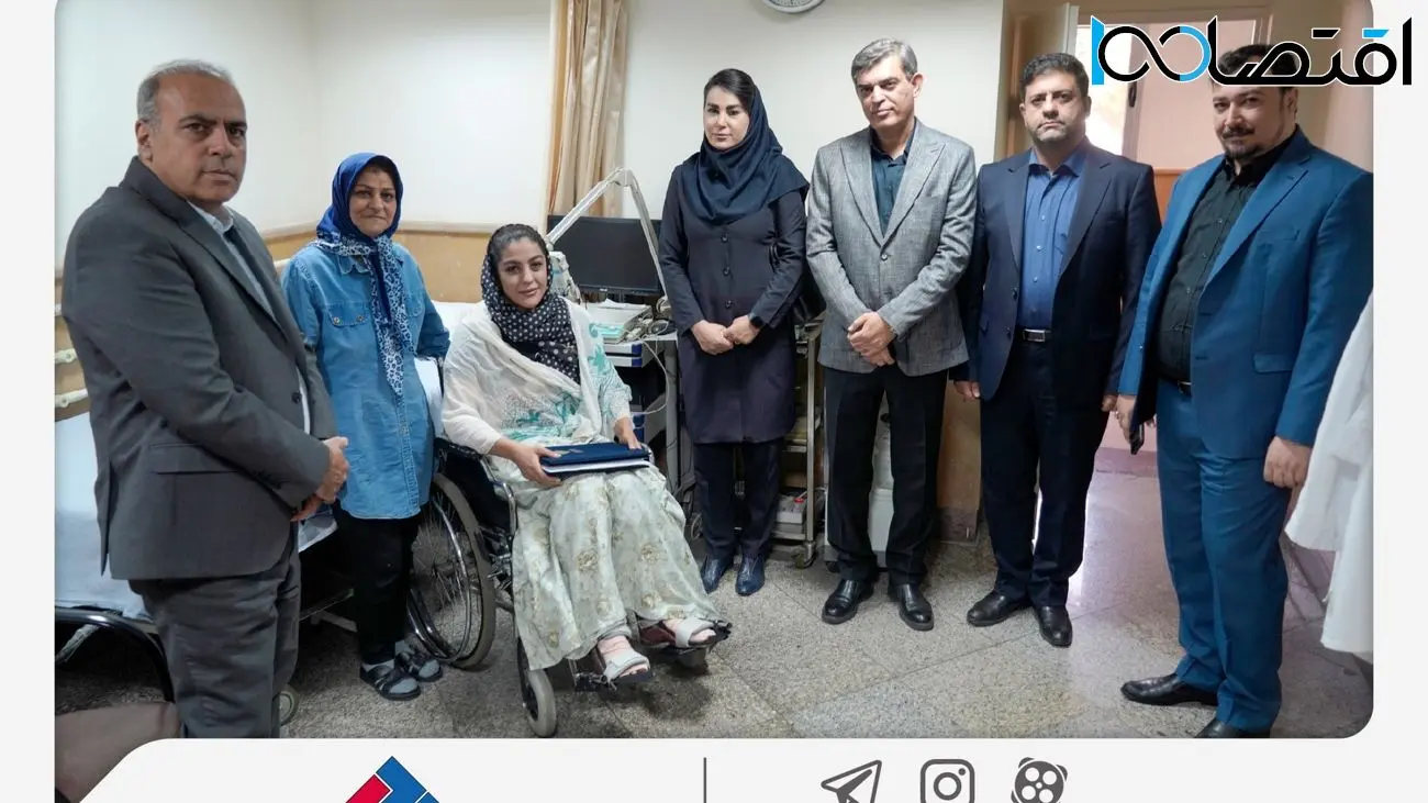 عیادت مدیران بیمه ملت از نماینده سانحهدیده شرکت