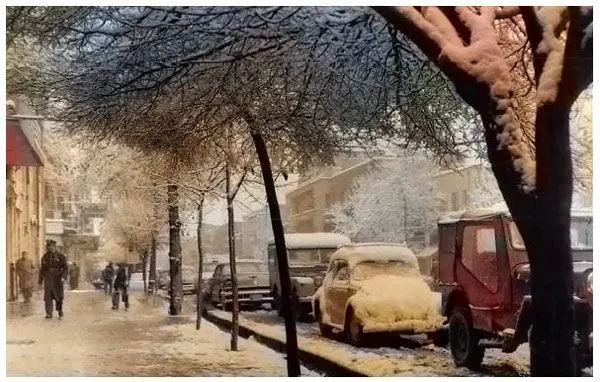 تصاویر زیبا و دیدنی از تهران قدیم در روز‌های برفی 