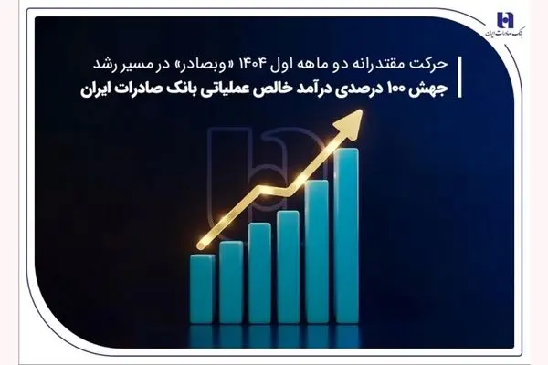 جهش ۱۰۰ درصدی درآمد خالص عملیاتی بانک صادرات ایران