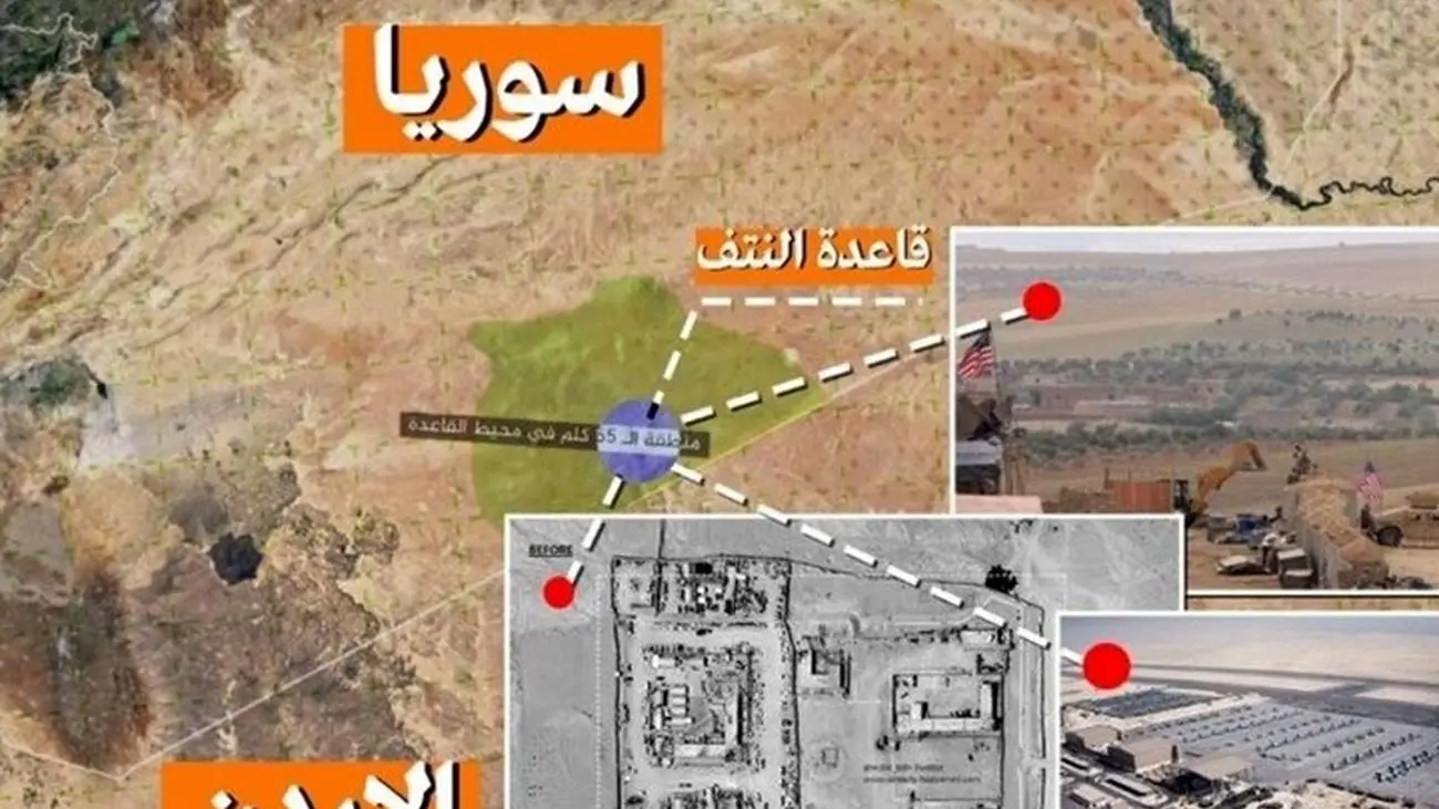 جزئیات و نقشه حمله به پایگاه آمریکا در منطقه مرزی سوریه، اردن و عراق 