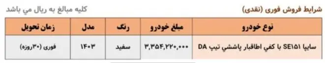 طرح جدید فروش فوری وانت پراید 151 (بهمن 1403)