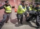 درگیری پلیس لندن با هواداران فوتبال 