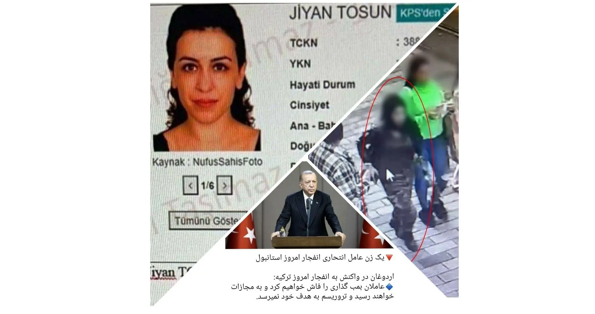 "جیان توسون" عامل انفجار مرگبار در استانبول / یک زن جوان سیاه پوش + عکس