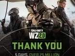 تعداد بازیکنان عنوان بتل رویال Call of Duty: Warzone 2 در کمتر از یک هفته به ۲۵ میلیون نفر رسید