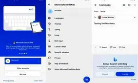 مایکروسافت بتای کیبورد SwiftKey در اندروید را به هوش مصنوعی بینگ مجهز کرد