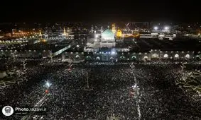 تایم لپس حسرت برانگیز از حضور زائران در شب قدر حرم امام رضا(ع)
