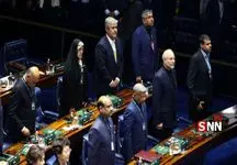 حضور یک نماینده زن در کنار قالیباف در اجلاس مجالس کشورهای بریکس