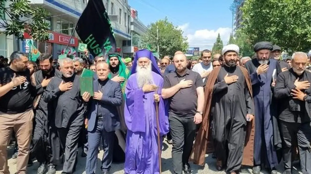 عزاداری متفاوت شیعیان گرجستان در روز تاسوعا + عکس