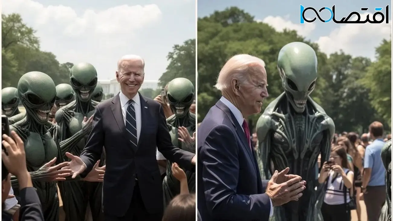 تماشا کنید: حضور موجودات فضایی در کاخ سفید در کنار بایدن!