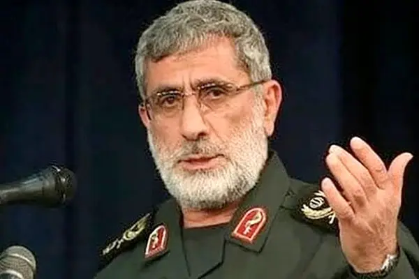 حضور سردار قاآنی فرمانده نیروی قدس سپاه در مراسم تشییع شهدای اقتدار ملی در تهران + فیلم