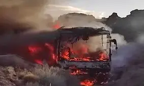 اقدام شجاعانه شاگرد اتوبوس جان 30 مسافر را نجات داد + عکس