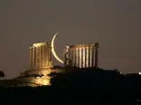تصویر روز ناسا: هلال ماه بر فراز معبد یونانی