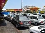 صف طولانی عجیب پمپ بنزین در یکی از خیابان های تهران + عکس
