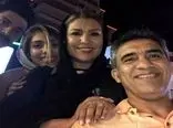 دختر عقاب آسیا در کنار پدر و همسرش / سلفی های عاشقانه نگار عابدزاده را ببینید