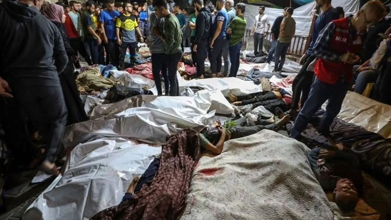 قتل عام هزاران نفر در بیمارستان مسیحی غزه