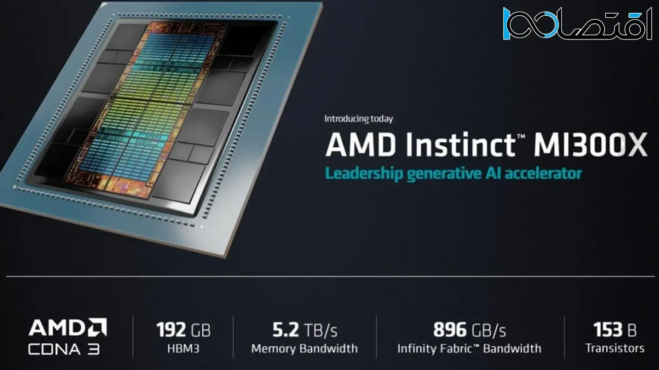 AMD از تراشه هوش مصنوعی رقیب انویدیا رونمایی کرد؛ MI300X با 192 گیگابایت حافظه