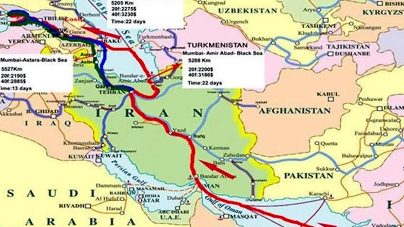خیز روسیه برای جابجایی 32 میلیون تن بار از مسیر ایران