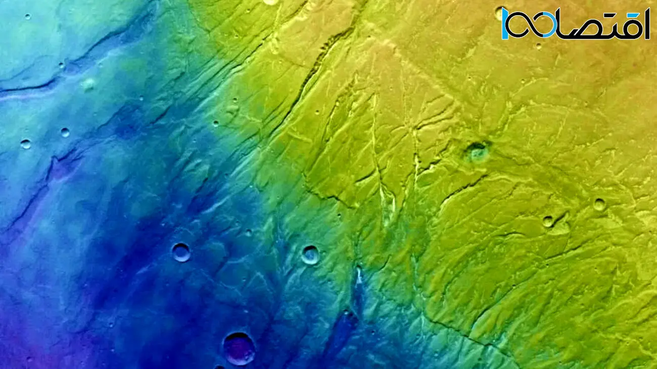 تصویر خارق‌العاده‌ای از مریخ که شکاف‌های باستانی سیاره سرخ را نشان می‌دهد