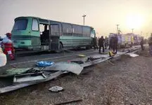 تصادف دو اتوبوس در جاده ساوه/ در محدوده داخلی فرودگاه امام اتفاق نیفتاده است