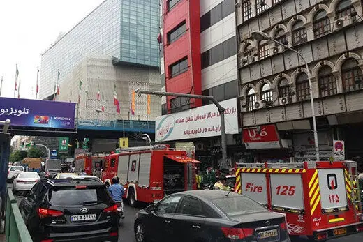 فیلم آتشسوزی در پاساژ علاءالدین تهران