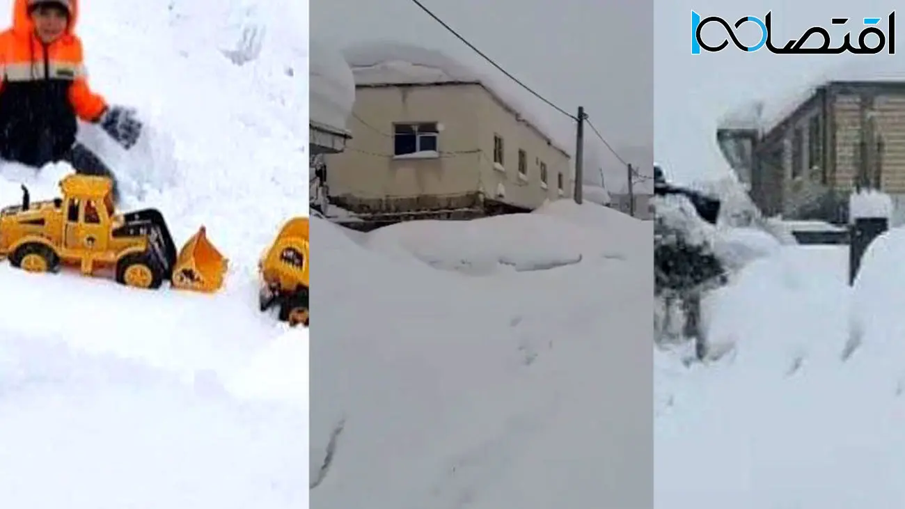 فیلم بلعیده شدن این شهر ایرانی توسط برف ! + عکس های دردناک