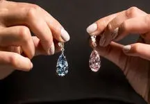 این گوشواره الماس صورتی آرتمیس و آپولو آبی میلیون دلاری فروخته شد + عکس